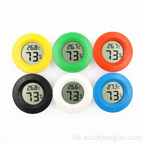 Eingebettete Reptilien -Pet -Box -Runde LCD Digital Thermometer